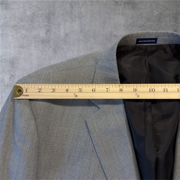 STAFFORD Mens 50R Gray Blazer Sport Coat Two Button Jacket Suit Classic - Picture 8 of 16